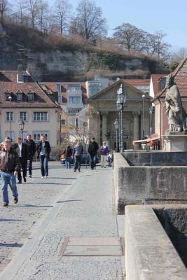 Würzburg Ferienwohnung an der Alten Mainbrücke: von der Brücke aus