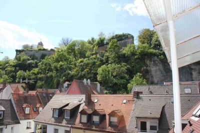 Würzburg Ferienwohnung an der Alten Mainbrücke: Blick zur Festung